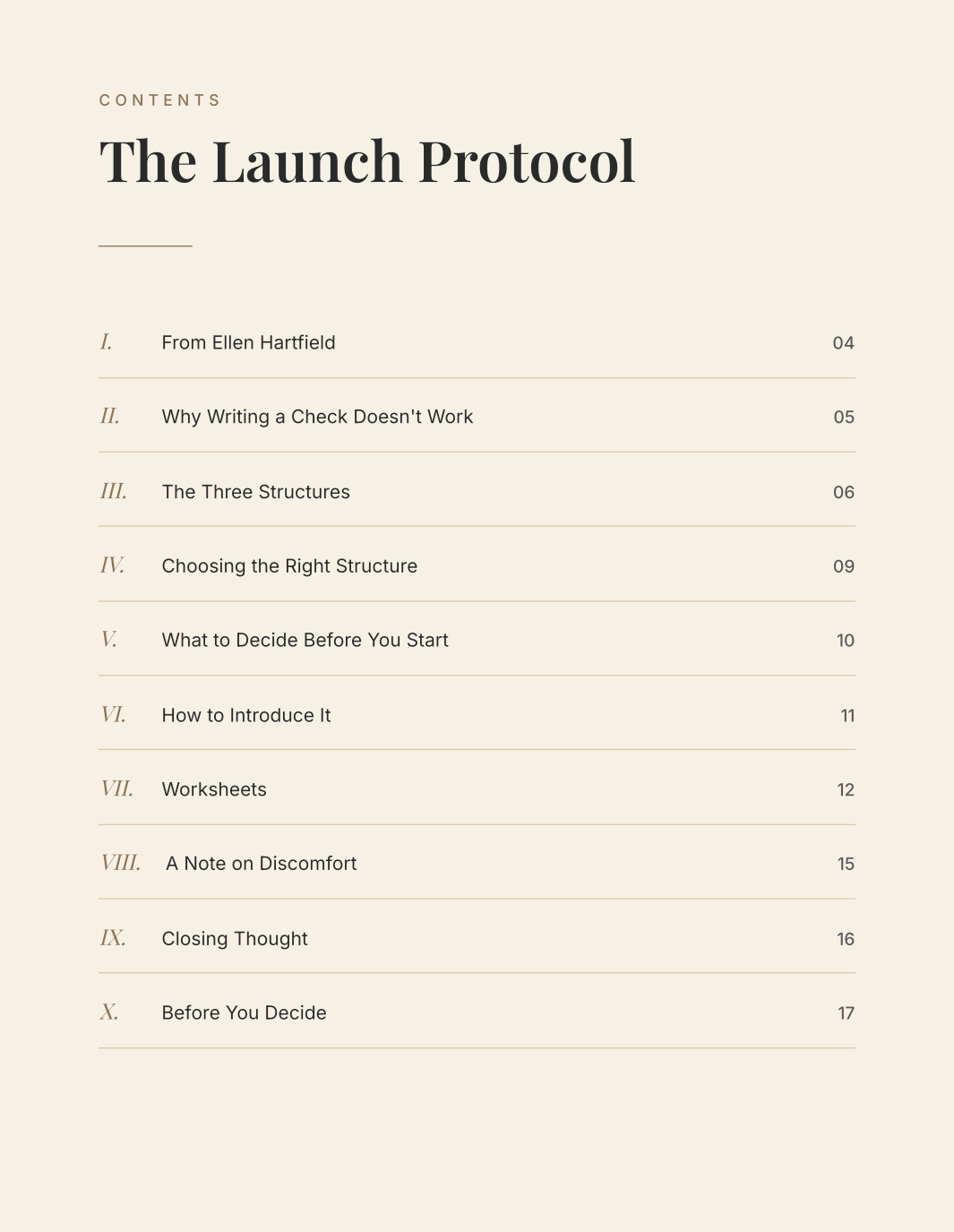 The Family Launch System- The Launch Protocol